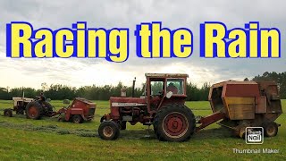 Racing the Rain/Cutting Hay/Raking Hay/Round Baling Hay Before the Weather turns