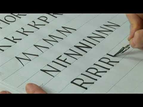 Calligraphy Italics: Capital Letter R - YouTube