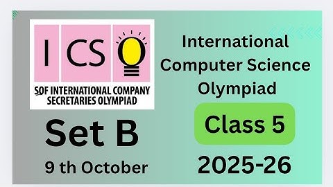 #FavFive | SOF International Computer Science Olympiad Class 5 Set B 2025-26 | #class5 | #icso
