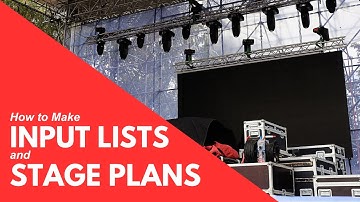 How To Make Input Lists and Stage Plans For Your Band