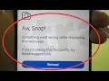 How to fix aw snap  something went wrong while displaying this web page browser problem solve