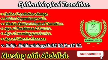 Epidemiologic Transition in urdu hindi|Bsn 6th semester| Unit# 6,part 2| Epidemiology in urdu hindi|