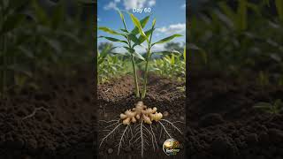 🫚 From One Tiny Ginger Rhizome to a Huge Harvest! #timelapse #garden #seedstory