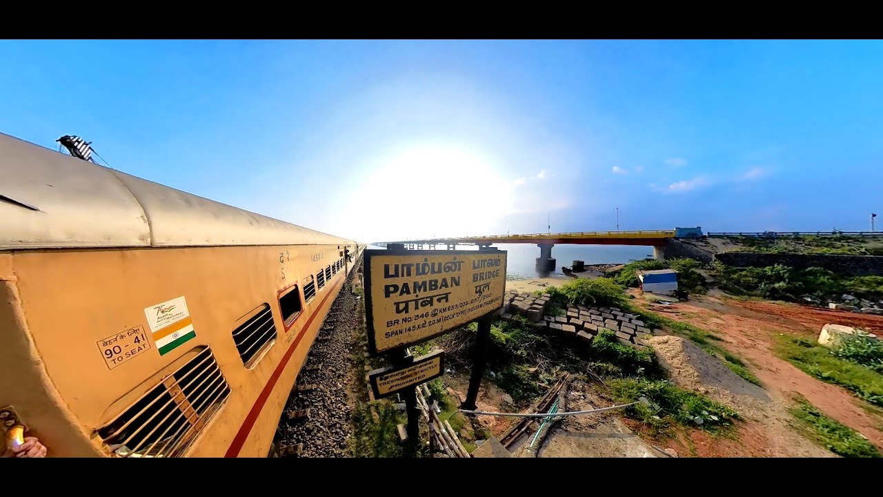 Pamban Railway Bridge 360° VR Video || Rail traffic on old #pamban  bridge permanently stopped???