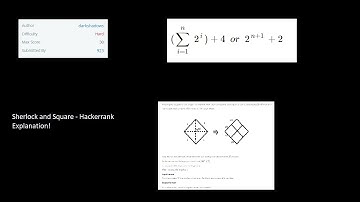 Sherlock and Square - Hackerrank Explanation