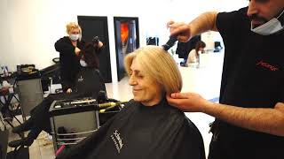 ANTI AGE HAIRCUT - PERFECT SHORT THICK HAIR BLONDE BOB FOR OLDER WOMEN