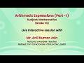 NCERT  Arithmetic Expressions (Part - I)   Subject: Mathematics   (Grade: VII)  Live