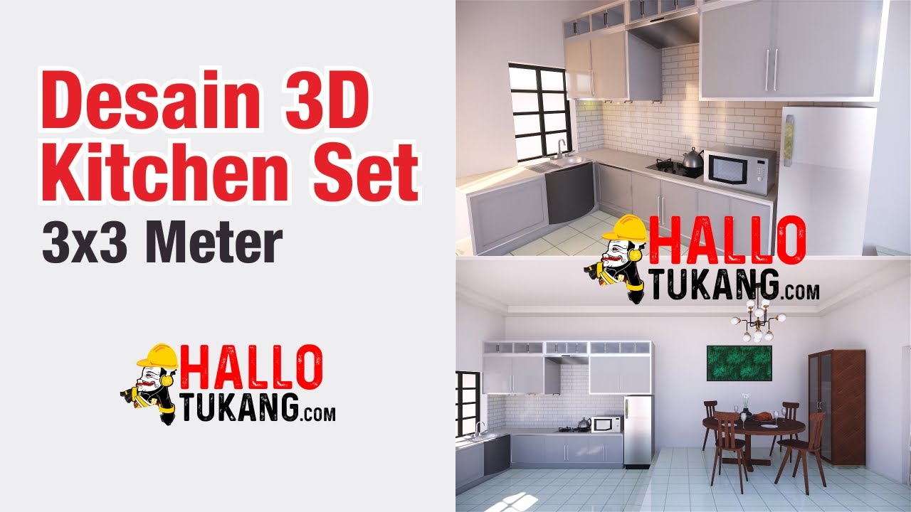  Hallo Tukang Contoh Desain Kitchen Set minimalis  3x3  meter YouTube