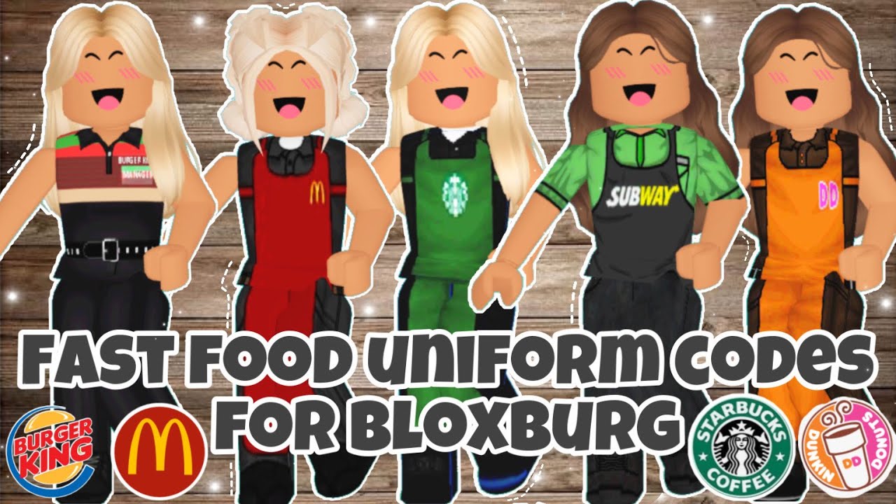 fast-food-restaurant-outfit-codes-for-bloxburg-roblox-siimplydiiana-youtube