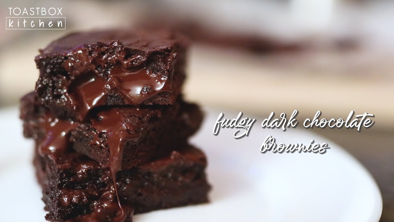 Fudgy Dark Chocolate Brownies Youtube