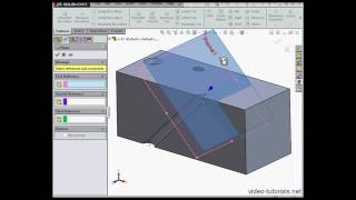 How to create a hole at an angle #2   SOLIDWORKS tutorials Fundamentals   YouTube 360p