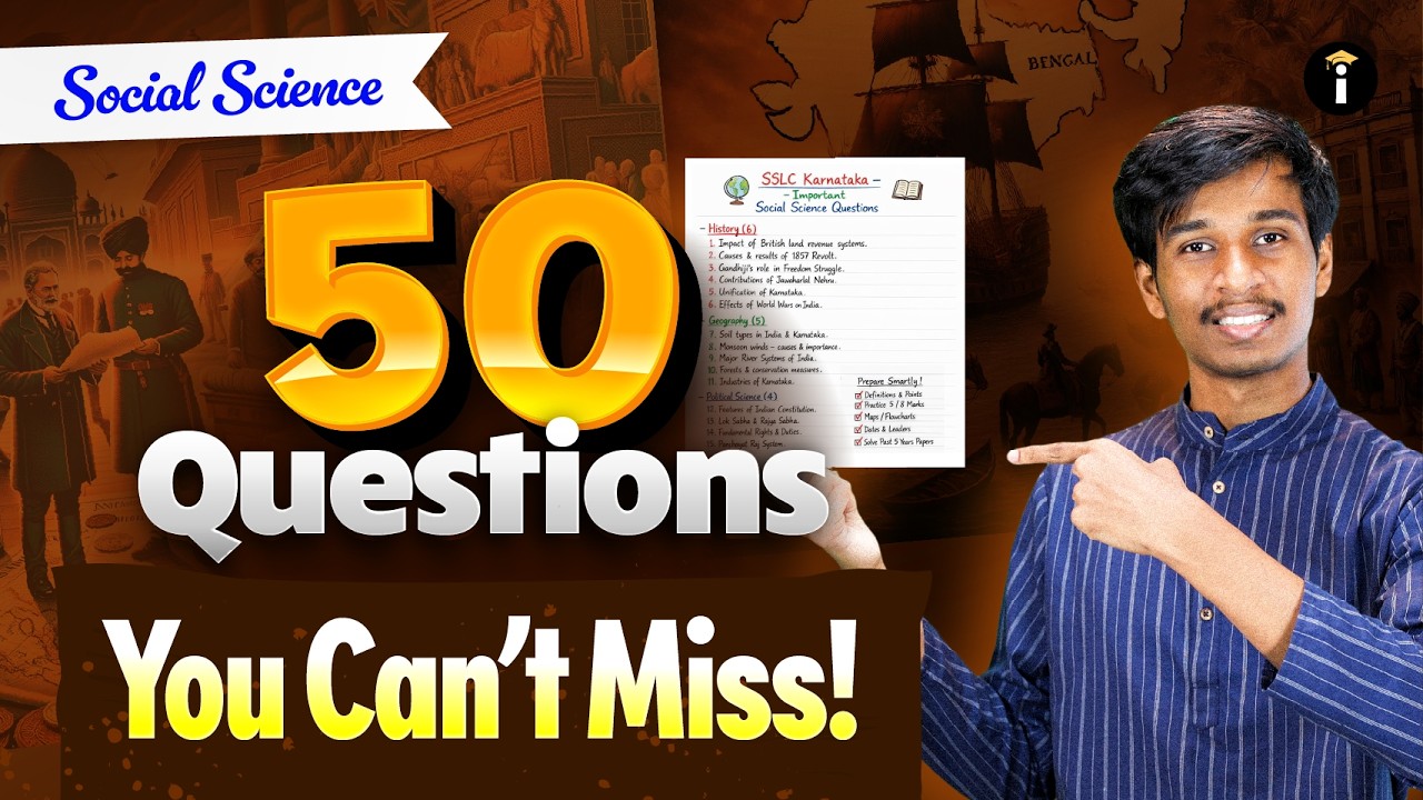 50 Must-Know Social Science Questions for SSLC You Can’t Skip! 🎯💯
