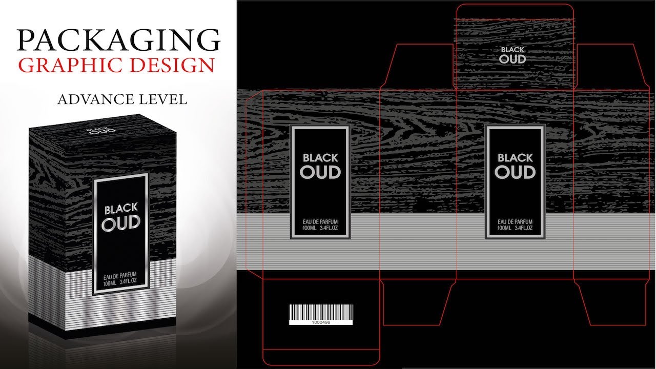 Perfume Packaging Template Graphic Designing Adobe Illustrator Youtube