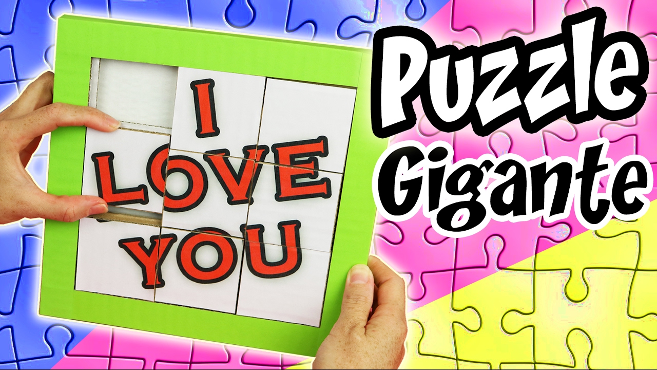 PUZZLE DESLIZABLE GIGANTE Cartón - Original Manualidades aPasos - YouTube