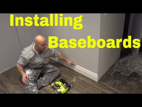 Installing Baseboards With A Finish Nailer-DIY Tutorial