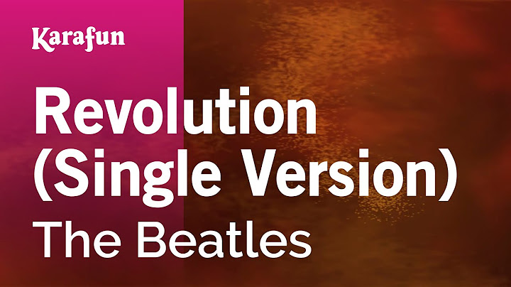 Revolution Karaoke version - Karaoke performance video thumbnail