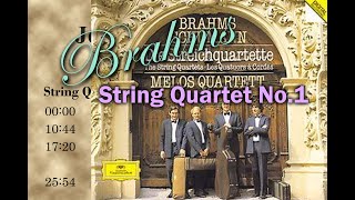 Brahms String Quartet No. 1 in C minor op.51-1(Melos Quartet 1987)