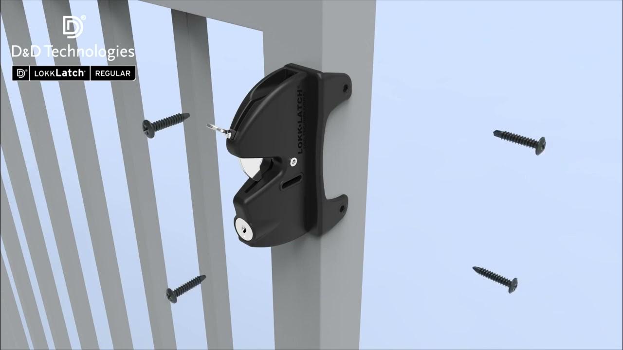D&D Technologies LokkLatch® REGULAR General Purpose Gate Latch Installation All Security