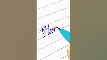 writing a name "Hania" in cursive #shorts