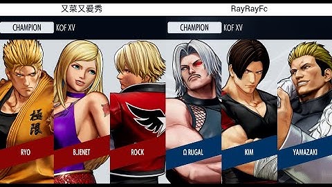 KOF XV 🔥 RayRayFc (O.Rugal/Kim/Yamazaki) vs food and show (Rock/B.Jenet/Ryo) KOF XV Replays 🔥 Steam
