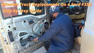 Ford F350: Driver Side Window Track Replacement - Step by Step Guide, Window Regulator Removal