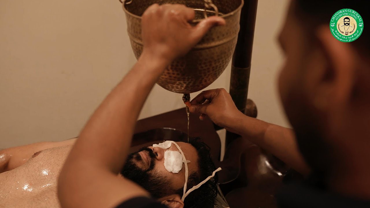 Experience Shirodhara at Chandran Gurukkal Ayurvedic Clinic!🌿Relax,de-stress & restore balance #cgac