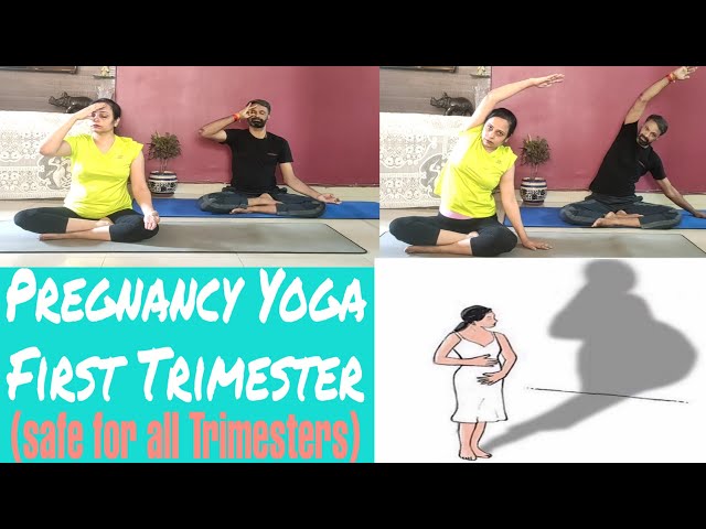 Yoga in Pregnancy First 3 Months  Prenatal Yoga Routine (Safe for all  trimesters) 