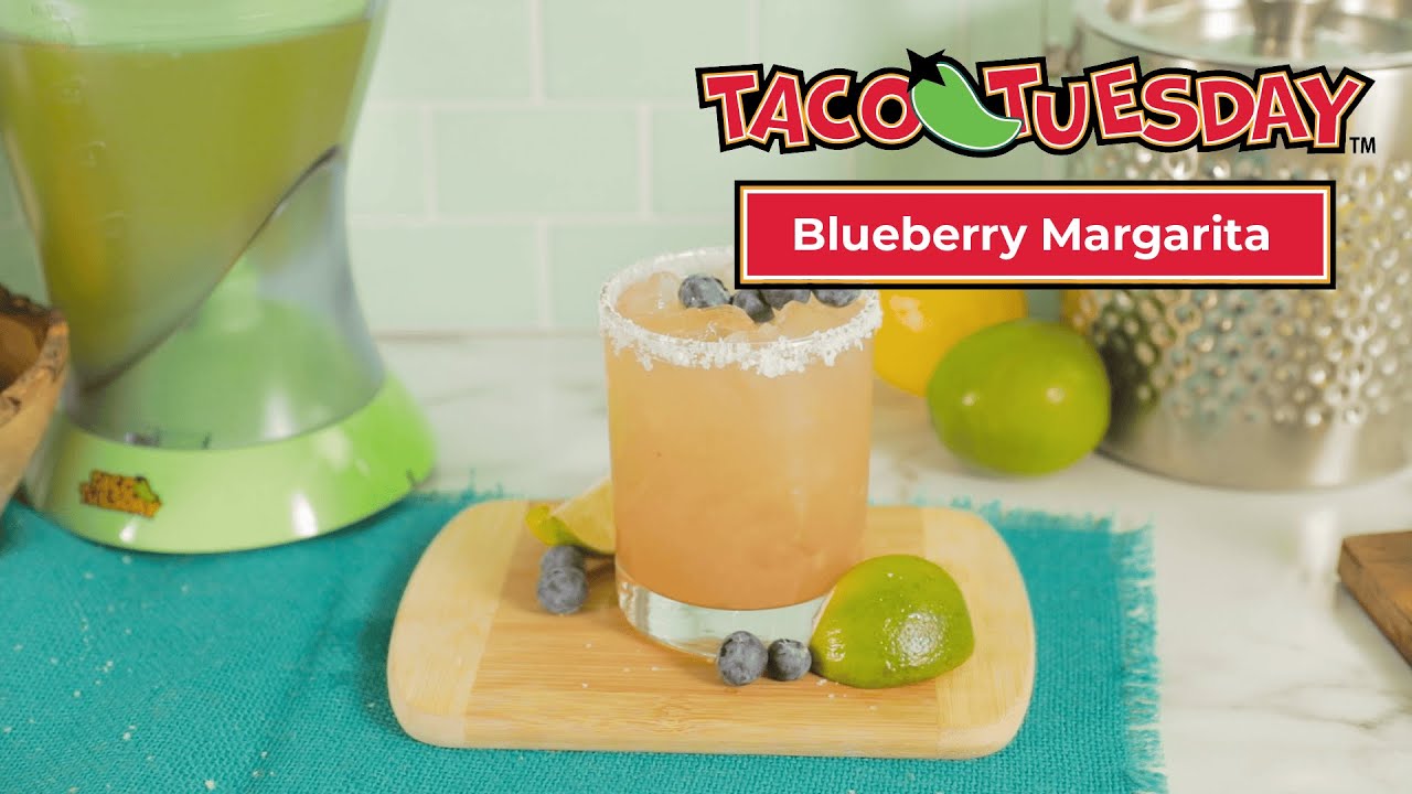Fresh Blueberry Margarita Using TCTLJ3LG Taco Tuesday® Electric Lime