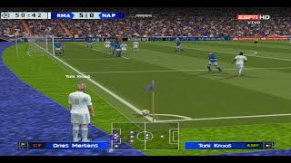 PES 2023 PS2 Champions League 2023 | 6-0 | Real Madrid vs Napoli screenshot 4