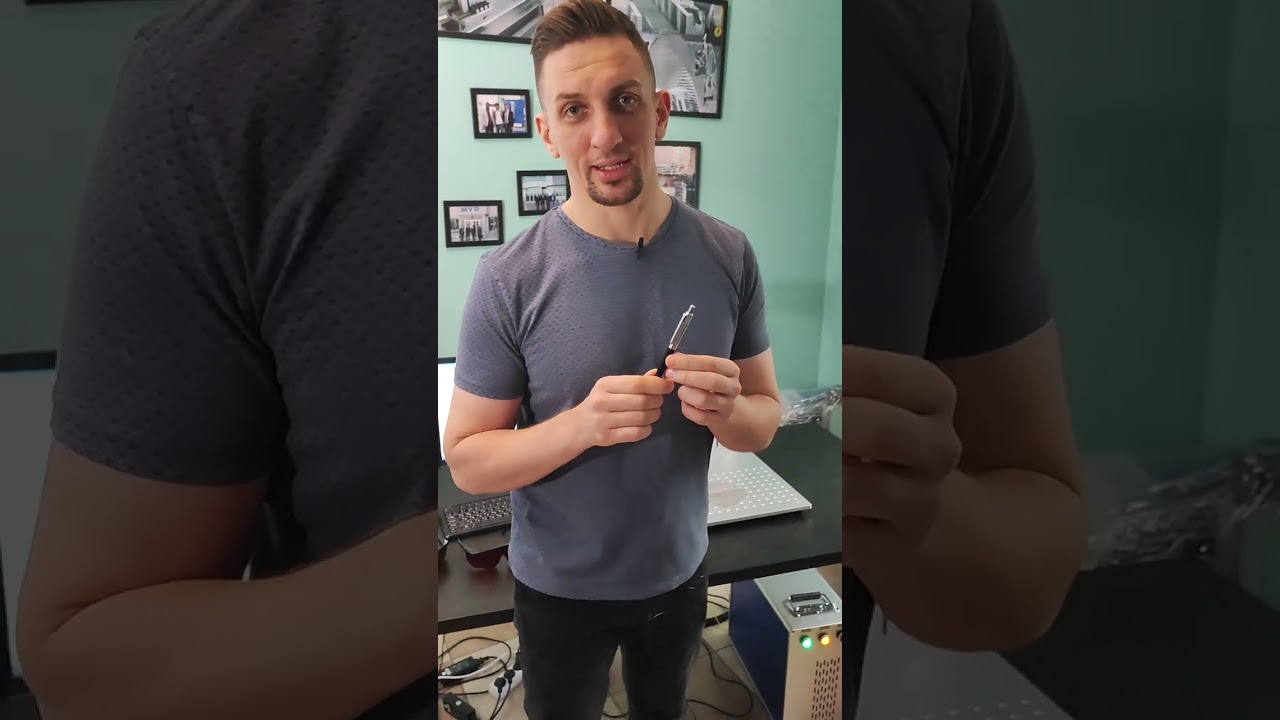 Маркировка ручки лазером. 