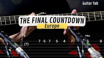 The Final Countdown - Europe | Easy Guitar Tab (Intro) | Guitar Tutorial