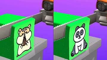 ASMR Cutting game! Relaxing sounds! Satisfying Video