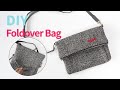 DIY foldover bag/How to sew a crossbody bag/폴드오버 크로스백/fold over bag tutorial/심플가방