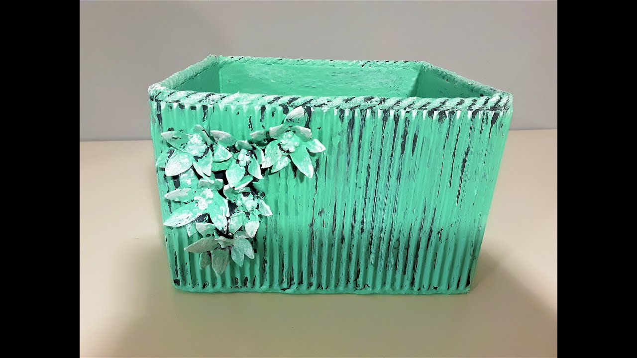 DIY  Весенняя КОРЗИНКА из Картонной Коробки