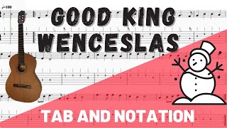 Good King Wenceslas for Guitar. Notation and TAB