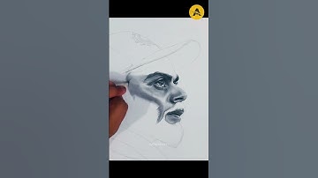 virat kohli drawing part -2 | drawing in progress | virat kohli face shading | #viratkohli #shorts
