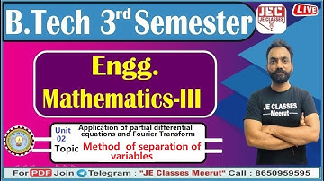 #28 B.Tech 2nd Year Engg. Mathematics-III Unit-01 Partial Differential Equation By Ashish Sir AKTU