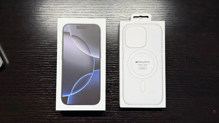 Apple iPhone 16 Pro Black Titanium Unboxing with Apple Clear MagSafe Case