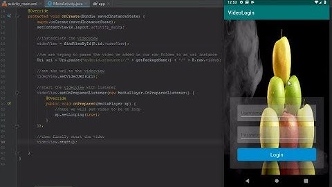 Android Studio Tutorial - Login | Video Background