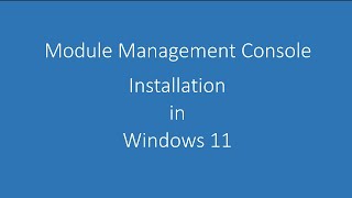 MMC installation