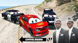 Lightning MCQUEEN + COFFIN DANCE  | ASTRONOMIA SONG | BeamNG Drive meme