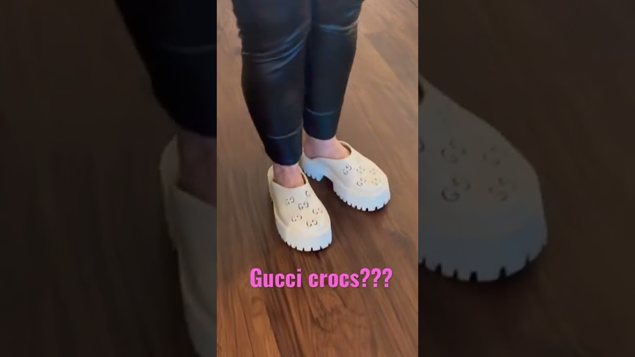 Gucci platform mule sandals | Gucci crocs - YouTube