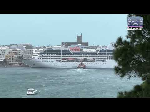 Insignia Cruise Ship As Post-Tropical Cyclone Idalia Passes Bermuda, September 2 2023