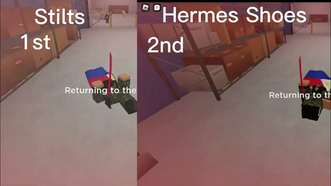 (OUTDATED!) Which is faster, Stilts or Hermes Shoes? Roblox Evade