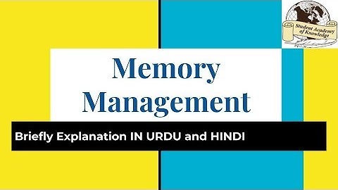 introduction  to  Memory  management   OS   Operating