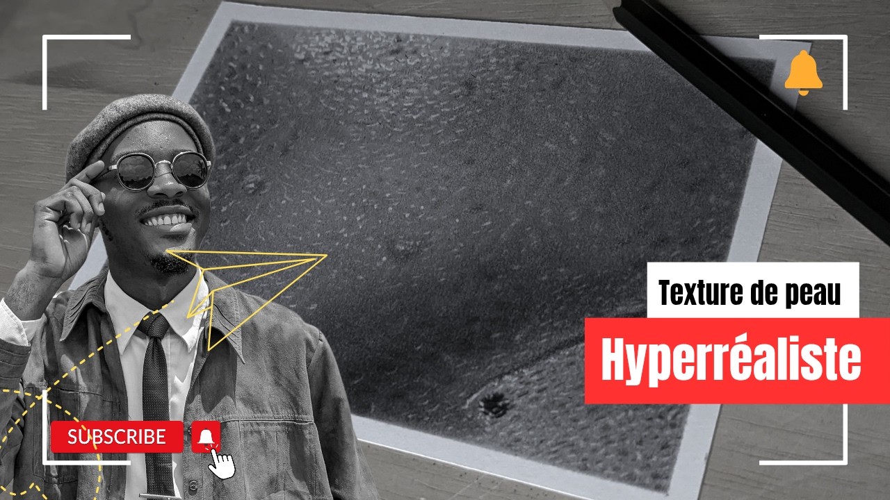 La Méthode Ultime pour Créer des Textures de Peau Hyperréalistes au Crayon ✍️🎨  Tutoriel Pas à Pas