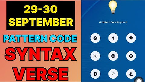29 September Syntax Verse Daily Vault Pattern Code | Syntax Verse Quiz Answer 29 September |