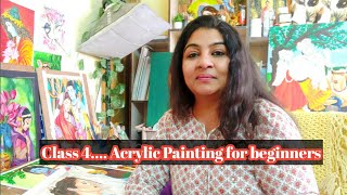 Acrylic Painting class for beginners #artistapoojahindi #acrylicpainting  #paintingtutorial