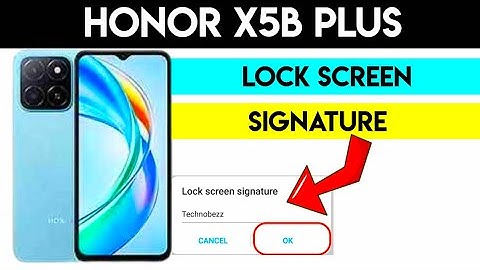 Honor X5B Plus Hidden Feature: Lock Screen Signature #HonorX5BPlus