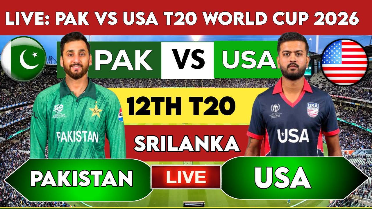 pakistan vs usa match live commentary and Score | pak vs usa t20 world cup 2026 match !